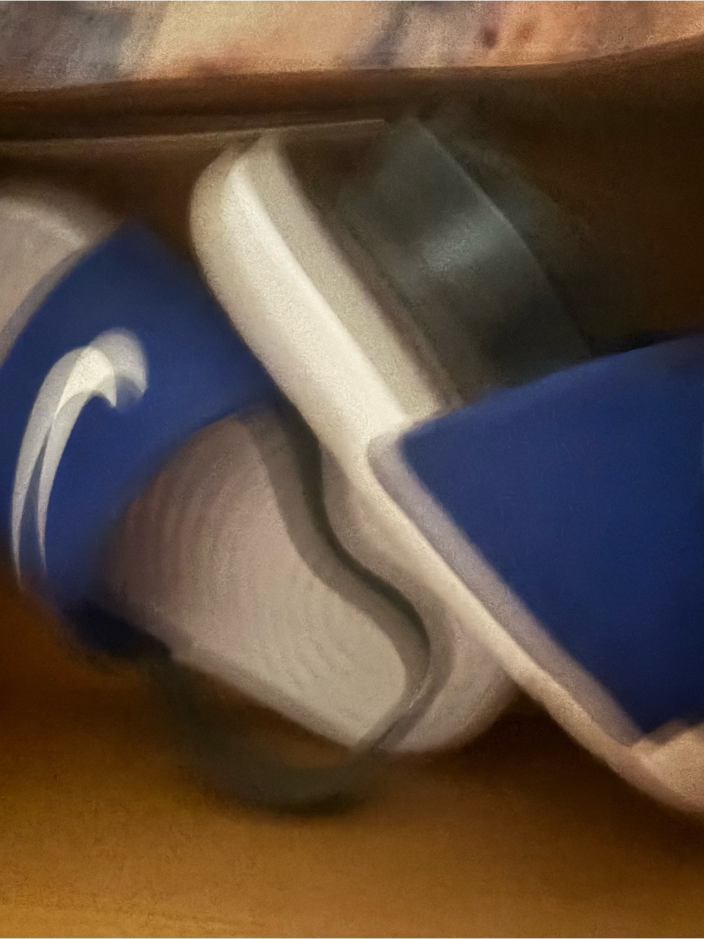 Nike Blue and White Kids Slide Sandals
